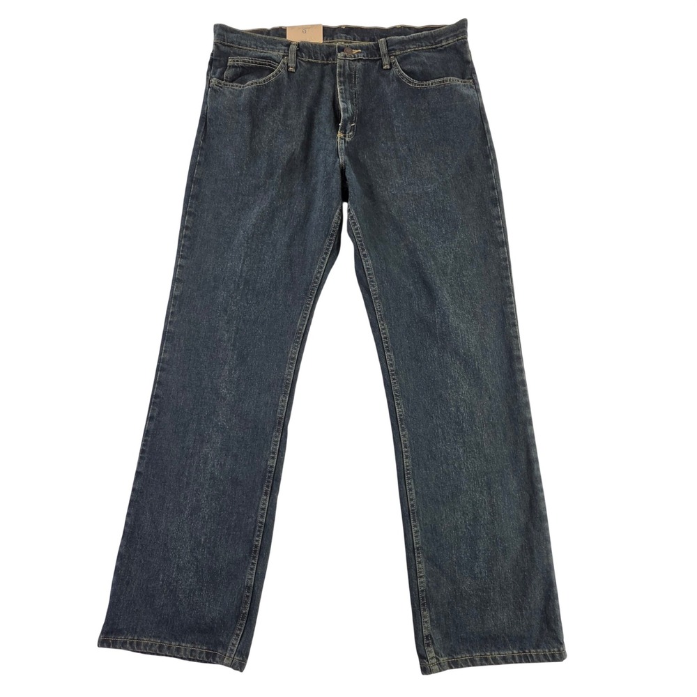 Magellan Outdoors Mens 38x34 Boot Cut Jeans Blue Rustic Wash Denim NWT